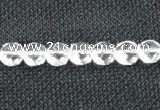 CNC71 15 inches 8mm faceted coin grade A natural white crystal beads