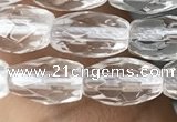 CNC721 15.5 inches 5*8mm faceted rice white crystal beads