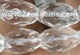 CNC722 15.5 inches 8*12mm faceted rice white crystal beads