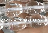 CNC724 15.5 inches 8*12mm vase-shaped white crystal beads