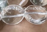 CNC748 15.5 inches 16mm faceted coin white crystal beads