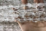 CNC804 10*14mm - 13*18mm faceted nuggets white crystal beads