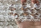 CNC806 14*18mm - 18*20mm faceted nuggets white crystal beads