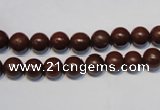 CNE08 15.5 inches 6mm round red stone needle beads wholesale