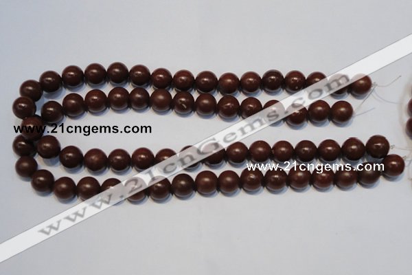 CNE08 15.5 inches 6mm round red stone needle beads wholesale