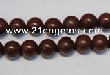 CNE10 15.5 inches 10mm round red stone needle beads wholesale