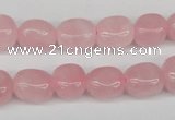 CNG07 15.5 inches 9*12mm nuggets rose quartz gemstone beads