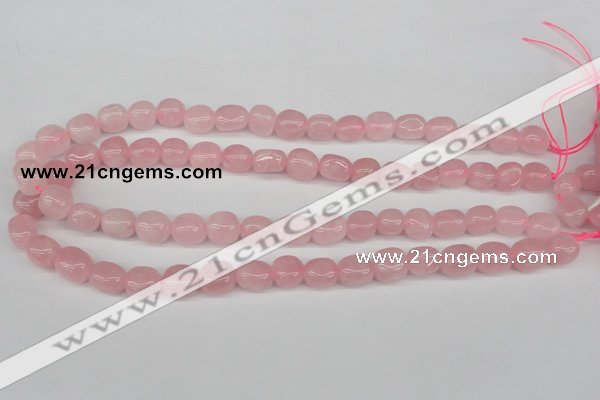 CNG07 15.5 inches 9*12mm nuggets rose quartz gemstone beads