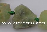 CNG1009 15.5 inches 15*25mm - 25*30mm nuggets green rutilated quartz beads