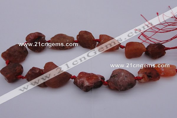 CNG1010 15.5 inches 15*25mm - 25*30mm nuggets red agate beads