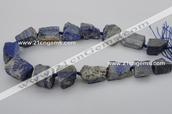 CNG1012 15.5 inches 15*25mm - 25*30mm nuggets lapis lazuli beads