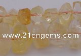 CNG1020 15.5 inches 8*12mm - 12*16mm faceted nuggets citrine beads