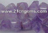 CNG1024 10*14mm - 15*20mm faceted nuggets lavender amethyst beads