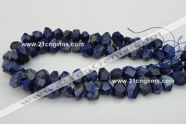 CNG1028 15.5 inches 10*14mm - 15*20mm faceted nuggets lapis lazuli beads