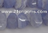 CNG1037 12*16mm - 15*20mm faceted nuggets blue lace agate beads