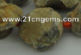 CNG1045 15.5 inches 15*20mm - 25*35mm nuggets inkstone fossil beads