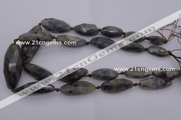 CNG1047 10*25mm - 20*48mm faceted nuggets iolite gemstone beads