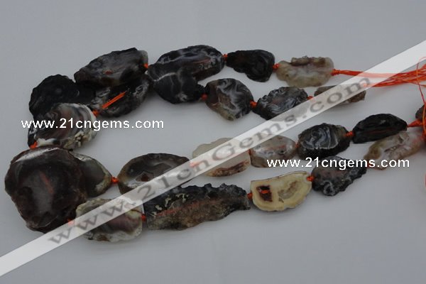 CNG1052 15.5 inches 15*25mm - 30*40mm nuggets agate gemstone beads