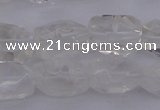 CNG1055 15.5 inches 12*16mm - 15*20mm faceted nuggets white crystal beads