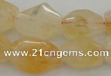 CNG1057 15.5 inches 12*16mm - 15*20mm faceted nuggets citrine beads