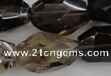 CNG1062 15.5 inches 18*25mm - 22*30mm faceted nuggets smoky quartz beads