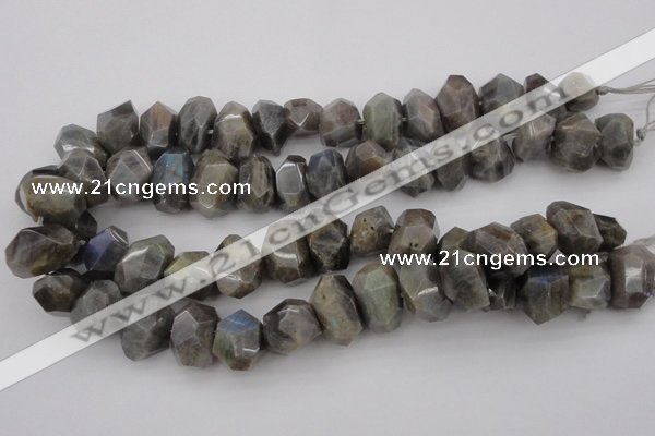 CNG1073 15.5 inches 12*16mm - 15*20mm faceted nuggets labradorite beads