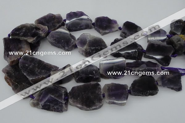 CNG1076 15.5 inches 18*25mm - 35*40mm nuggets amethyst beads