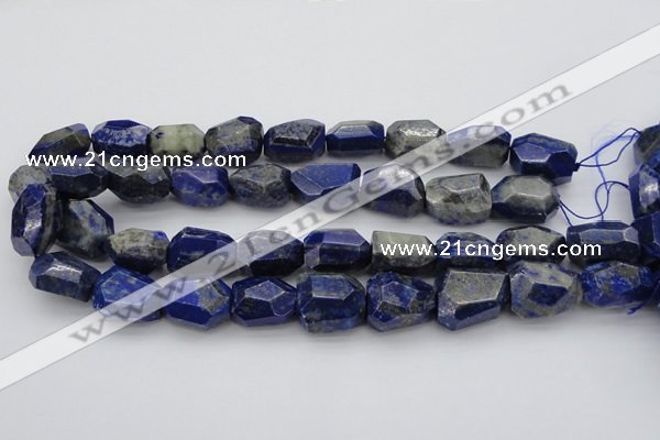 CNG1088 15.5 inches 15*20mm - 18*25mm faceted nuggets lapis lzuli beads