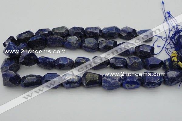 CNG1089 15.5 inches 15*20mm - 18*25mm faceted nuggets lapis lzuli beads