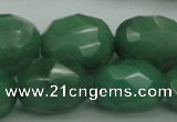 CNG1093 15*20mm - 18*25mm faceted nuggets green aventurine beads