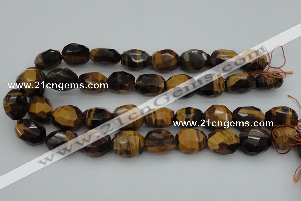 CNG1094 15*20mm - 18*25mm faceted nuggets yellow tiger eye beads