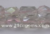 CNG1100 12*16mm - 13*18mm faceted nuggets AB-color white crystal beads