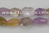 CNG1102 15.5 inches 8*12mm - 10*14mm faceted nuggets mixed quartz beads