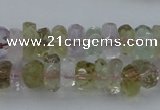 CNG1105 15.5 inches 5*8mm - 6*12mm faceted nuggets mixed quartz beads