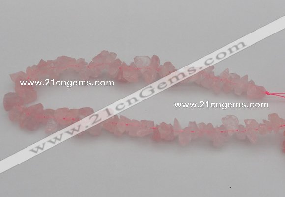 CNG1119 15.5 inches 8*12mm - 13*18mm nuggets rose quartz beads