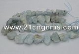 CNG1125 15.5 inches 12*16mm - 20*25mm nuggets aquamarine beads