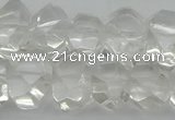 CNG1150 15.5 inches 10*14mm - 15*20mm faceted nuggets white crystal beads