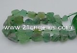 CNG1165 15.5 inches 15*25mm - 25*30mm nuggets green fluorite beads