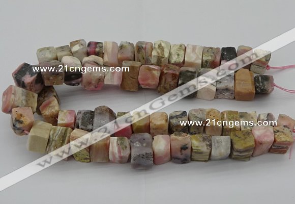 CNG1173 15.5 inches 12*16mm - 15*20mm nuggets pink opal gemstone beads