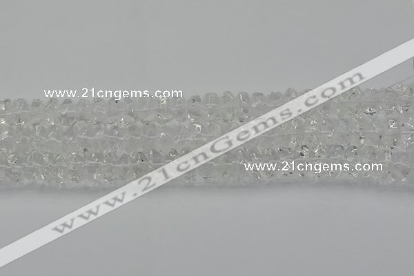 CNG1175 15.5 inches 6*14mm - 8*14mm nuggets white crystal beads