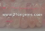 CNG1177 15.5 inches 6*14mm - 8*14mm nuggets rose quartz beads