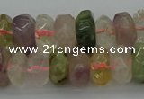 CNG1182 15.5 inches 6*14mm - 8*14mm nuggets mixed quartz beads