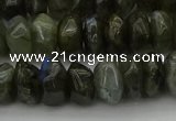 CNG1186 15.5 inches 6*14mm - 8*14mm nuggets labradorite beads