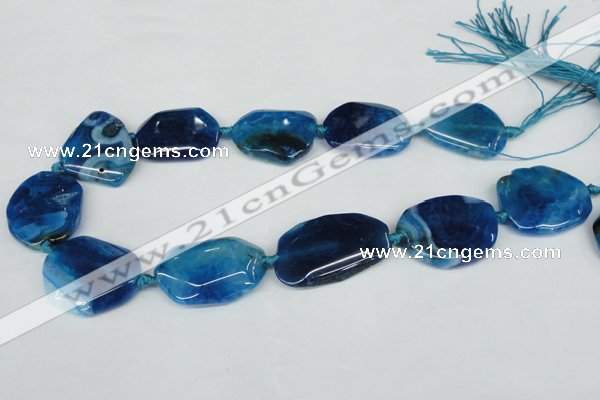 CNG1205 15.5 inches 20*30mm - 30*40mm freeform agate beads