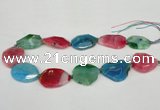 CNG1207 15.5 inches 20*30mm - 30*40mm freeform agate beads