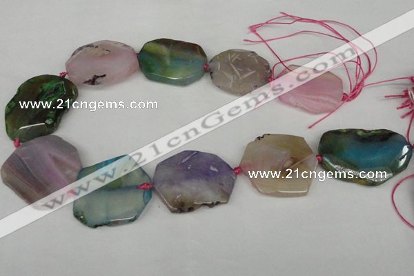 CNG1208 15.5 inches 25*35mm - 35*45mm freeform agate beads