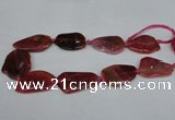 CNG1209 15.5 inches 25*35mm - 35*45mm freeform agate beads