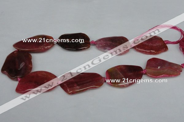 CNG1209 15.5 inches 25*35mm - 35*45mm freeform agate beads