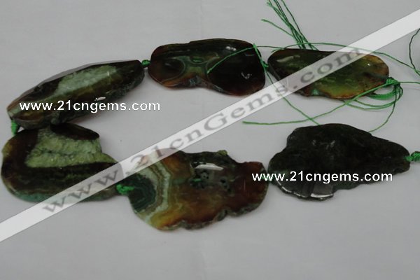 CNG1221 15.5 inches 30*50mm - 40*55mm freeform agate beads