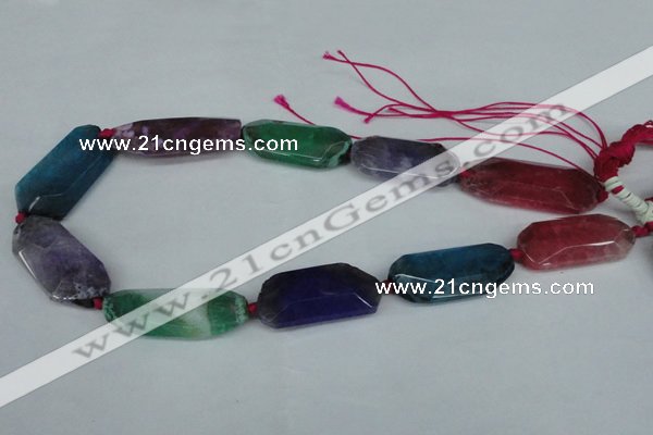 CNG1225 15.5 inches 18*30mm - 20*45mm freeform agate beads